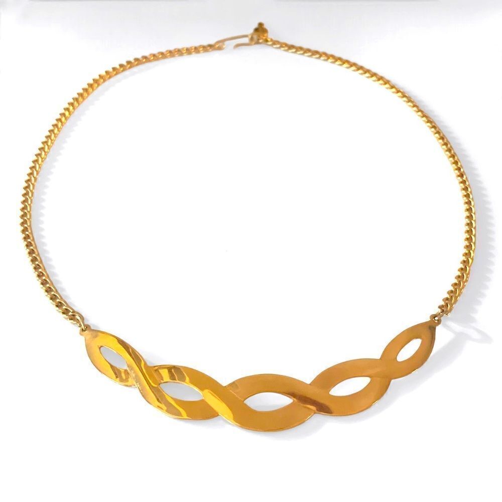 Vintage Sarah Coventry Fashion Braid Gold Necklace